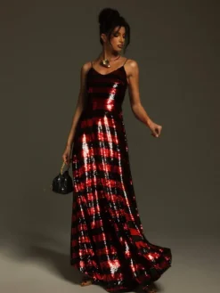 Dresses | Maxi Dresses*Mew Mews Fashion Rupali Spaghetti Stripe Sequin Maxi Dress