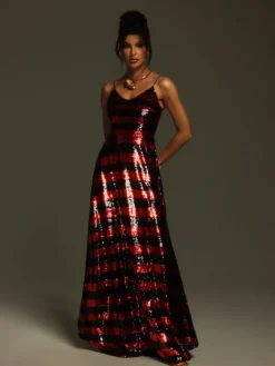 Dresses | Maxi Dresses*Mew Mews Fashion Rupali Spaghetti Stripe Sequin Maxi Dress