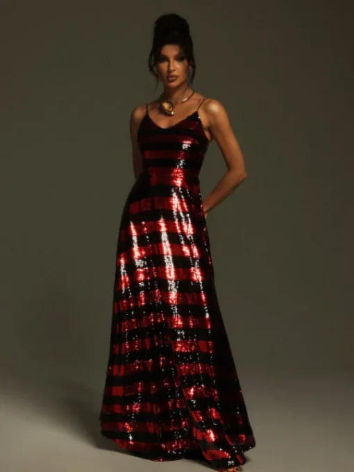 Dresses | Maxi Dresses*Mew Mews Fashion Rupali Spaghetti Stripe Sequin Maxi Dress