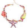 Necklaces*Mew Mews Fashion Shinju Conch Starfish Bead Necklace