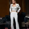 Tops*Mew Mews Fashion Solveig Crystal Corset Top In White