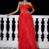 Dresses | Maxi Dresses*Mew Mews Fashion Titania One Shoulder Tulle Maxi Dress In Red