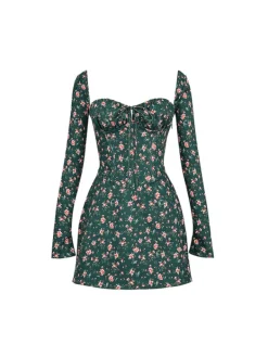 Dresses*Mew Mews Fashion Uhtred Floral Lacing Mini Dress