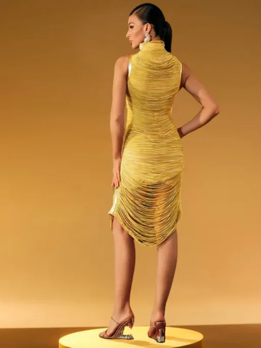 Dresses | Midi Dresses*Mew Mews Fashion Zulekha High Neck Fringe Midi Dress