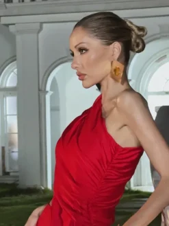 Dresses | Maxi Dresses*Mew Mews Fashion Zyxara One Shoulder Split Maxi Dress